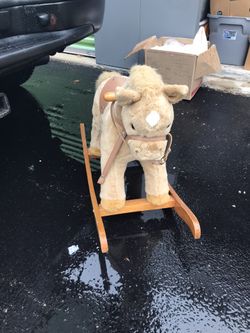 Wooden Rocking Horse With Sounds