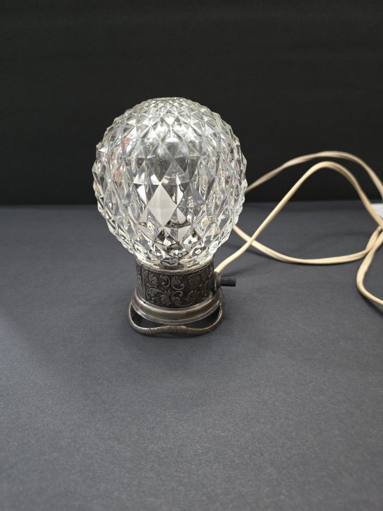 Antique Art Deco style Cut Glass Lamp / Night Light