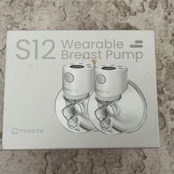 TSRETE Double Wearable Breast Pump, Electric Hands-Free Breast Pumps with 2 Modes, 9 Levels, LCD Display, Memory Function Rechargeable Milk Extractor-