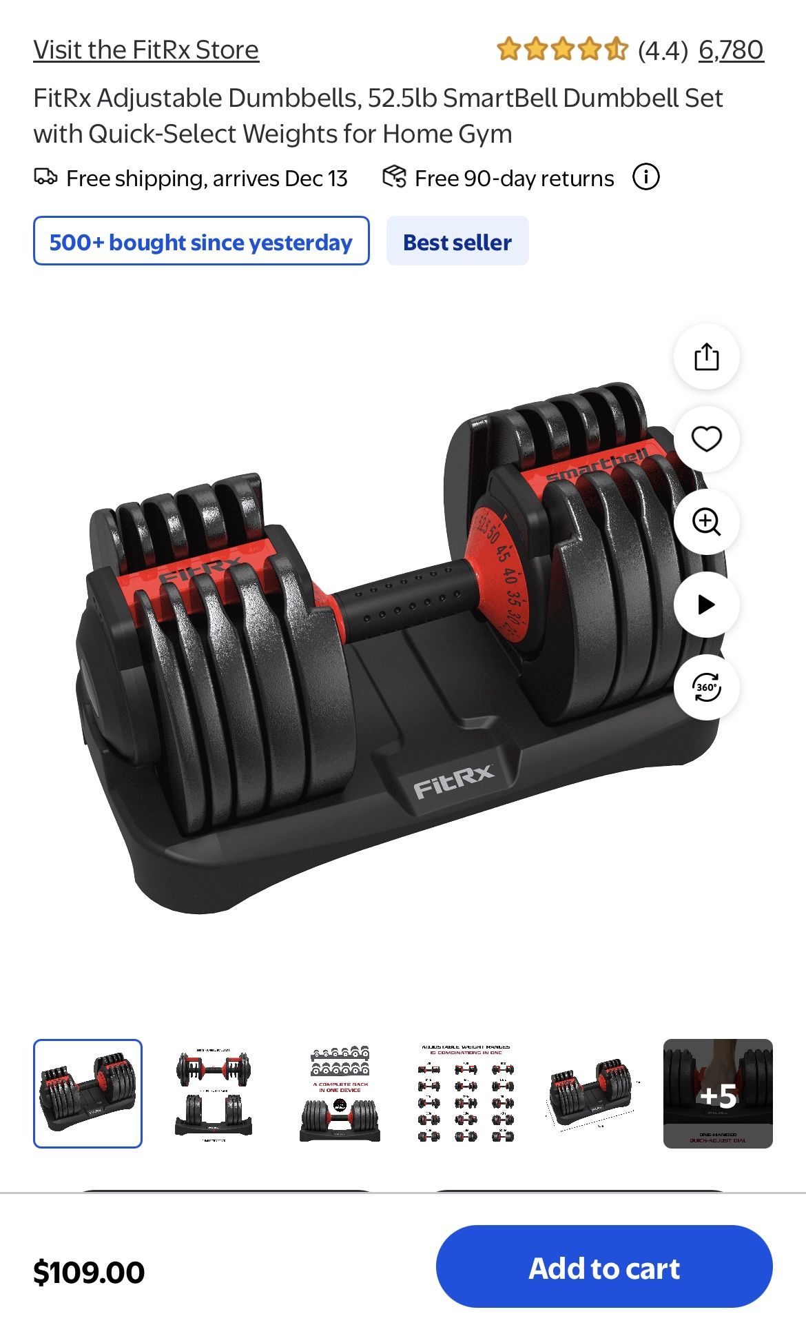 FitRx Adjustable Smartbell