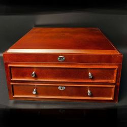 Coins & Morgan Peace Silver Dollars Wood Box Display Case
