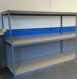 Warehouse 3 Tier Shelving 96 in W x 36 in D Heavy Duty Storage Rack Similar to Uline Stronger Than Homedepot Lowes And Costco Delivery Available