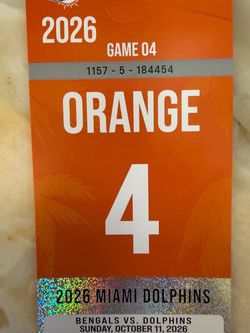 Dolphins bengals orange parking pass
