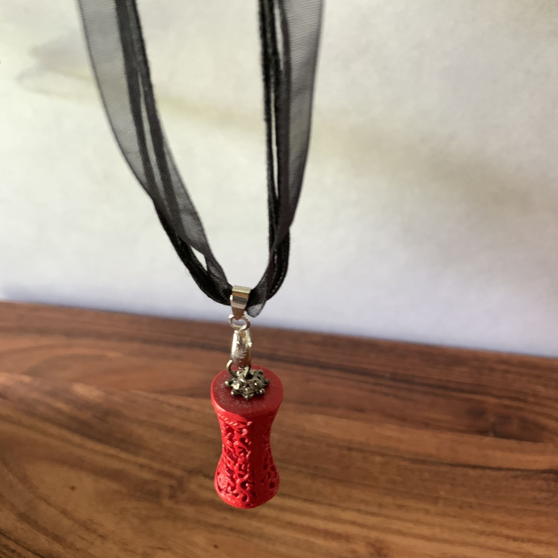 Chinese good luck character necklace