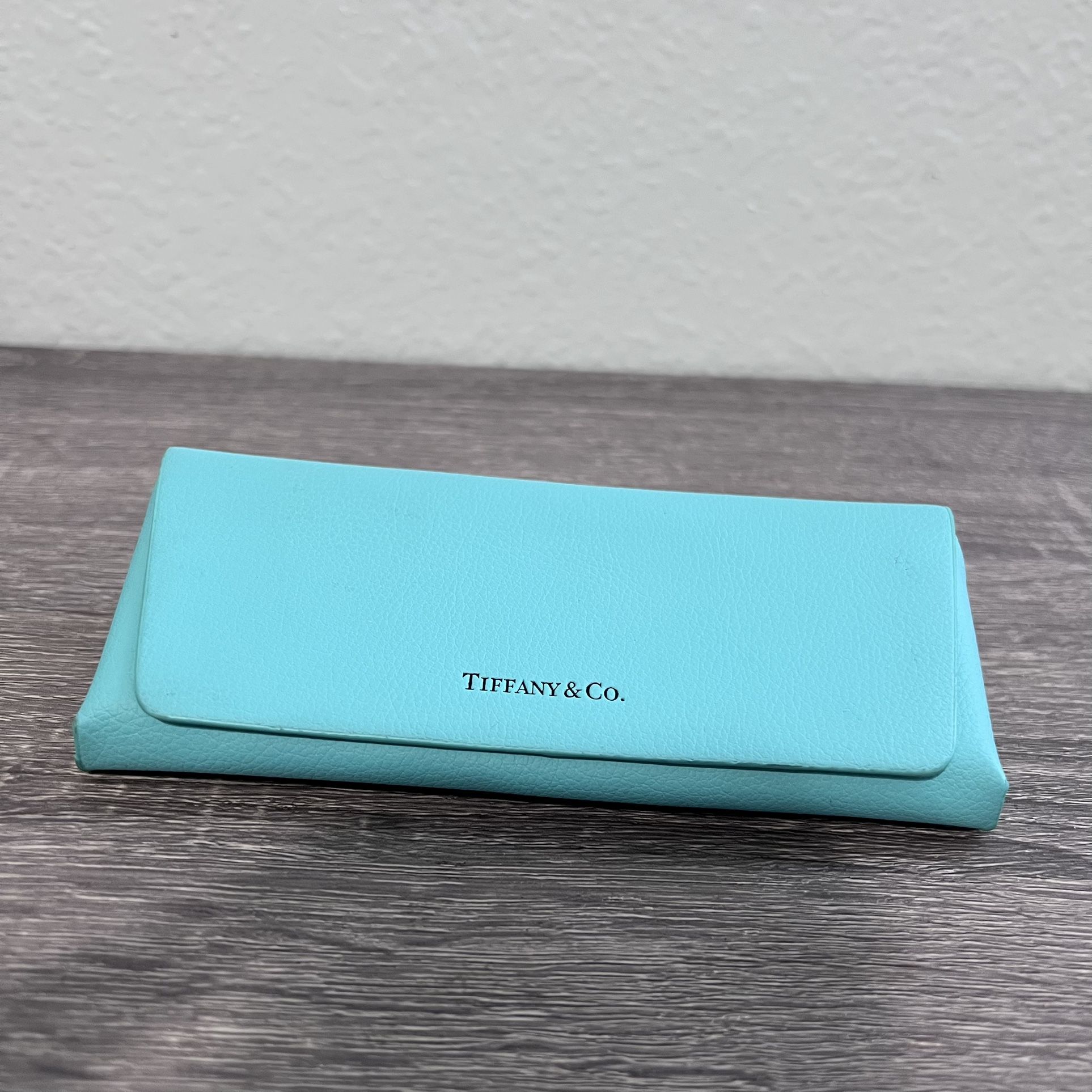 Tiffany & Co Blue Magnetic Leather Glasses Case