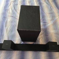 Samsung Sound Bar With Rear Speakets And Woofer