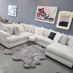 Lite  Grey Sectional Chaise 