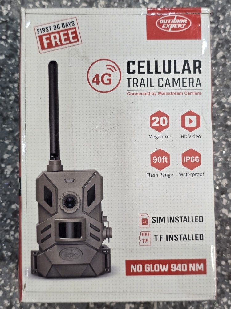 📸 4G Cellular Trail Camera – Outdoor Expert – NEW! / Cámara de Rastreo Celular 4G – ¡NUEVA! 📦