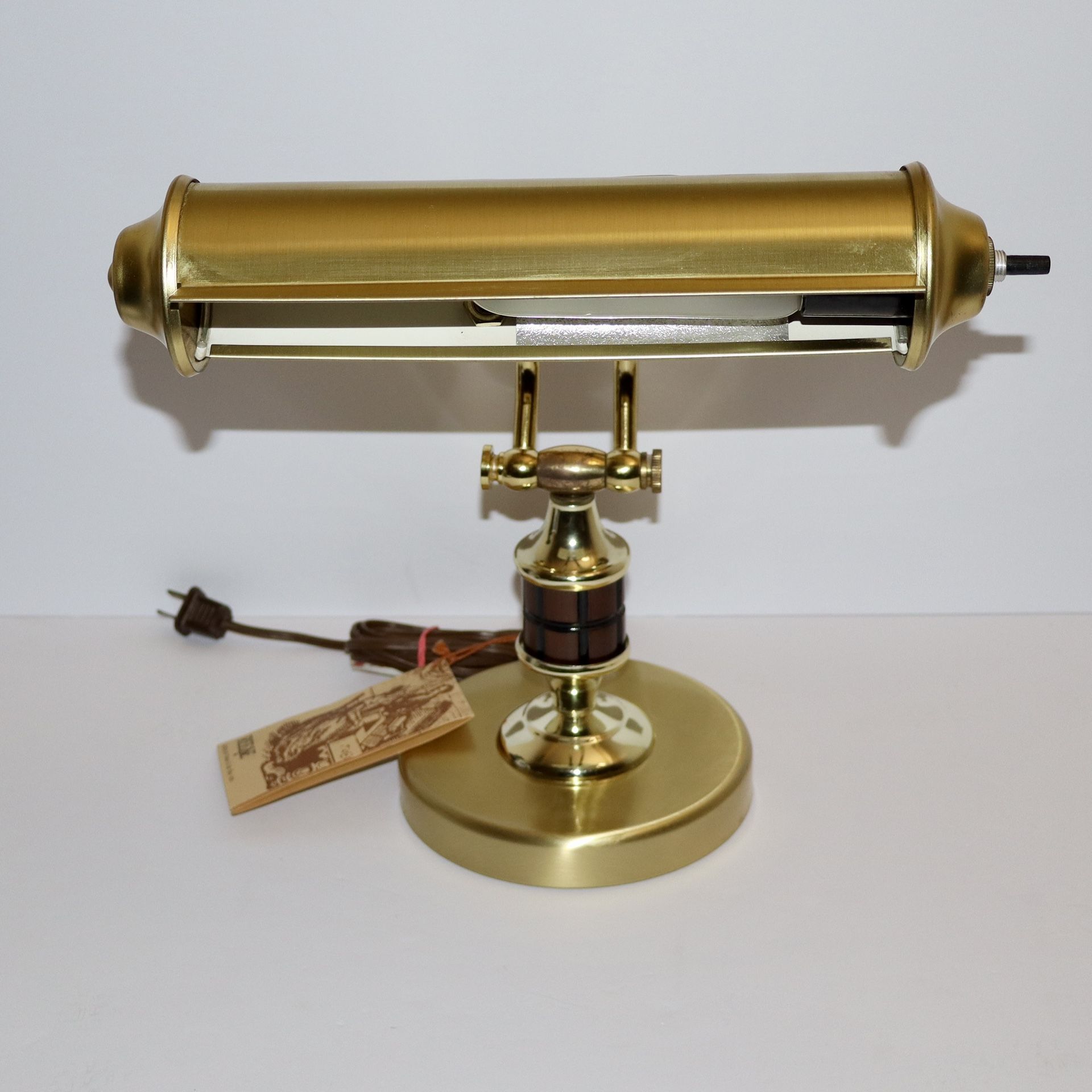 Vintage Brass Bankers Piano Desk Lamp Adjustable
