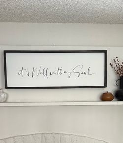 It Is Well With My Soul Framed Wall Sign