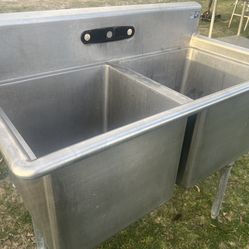 Stainless Steel Double Sink.