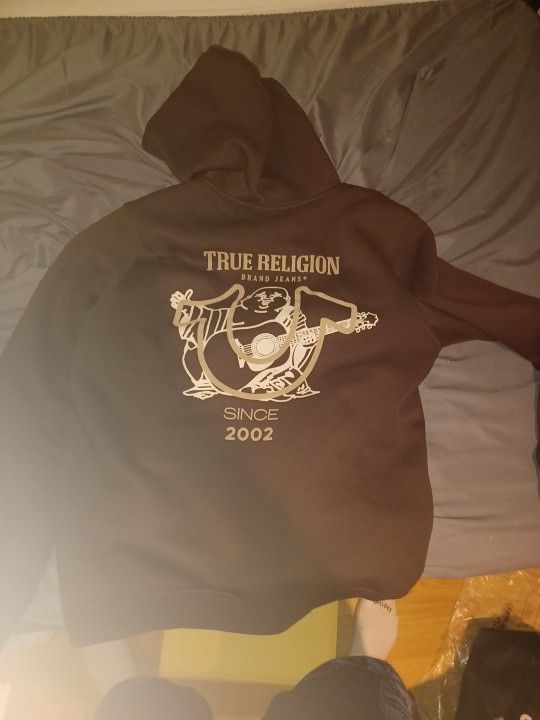 Brown True Religeon Hoodie Size Men's Medium
