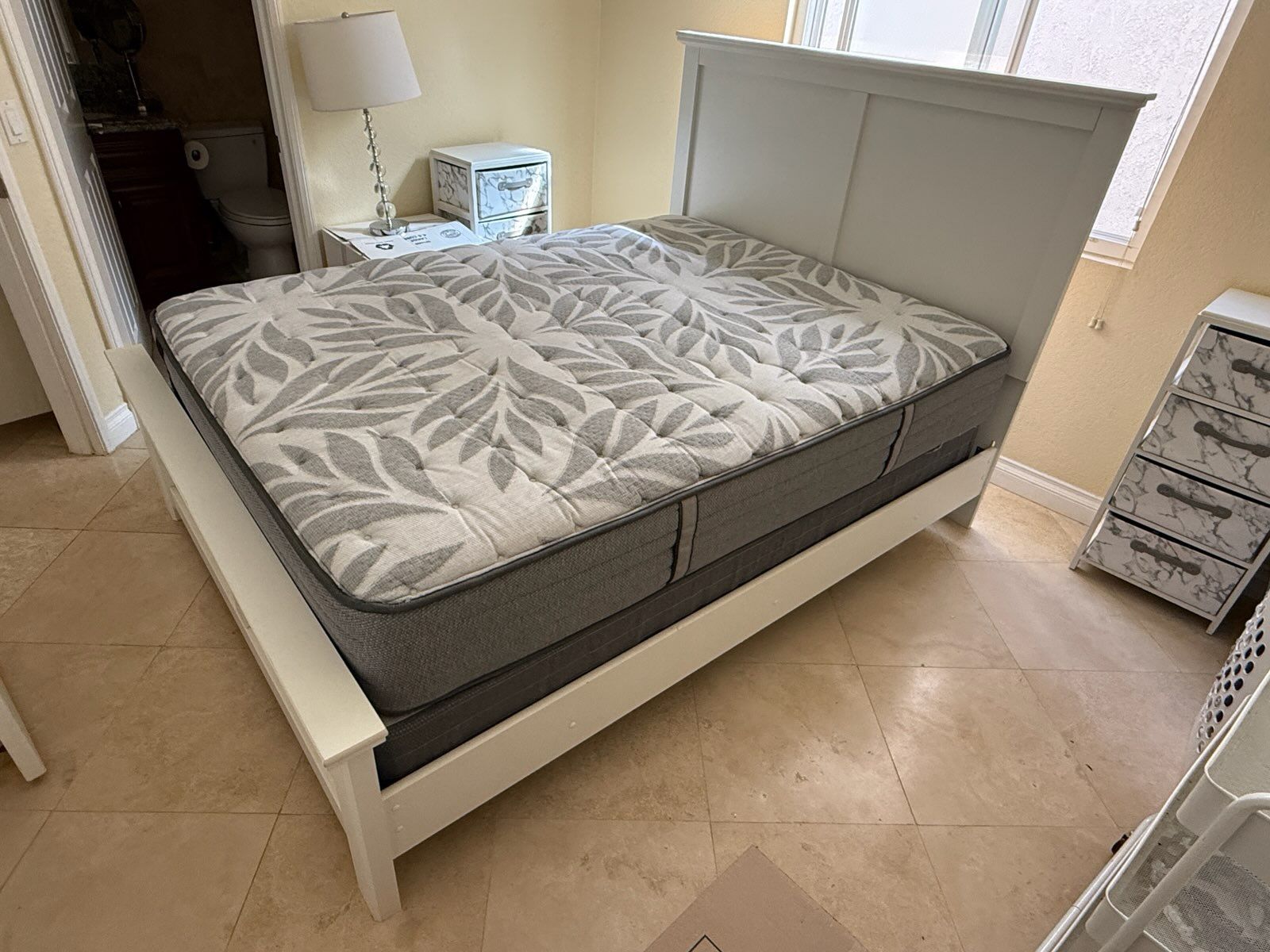 White Queen Bed frame