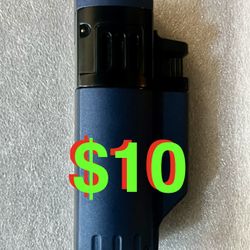 Contempo Torch Lighter, Quad Jet Windproof Flame, Adjustable Flame, Butane refillable, Visible Lighter Fuel, Convenient to Carry, (Comes Without Butan