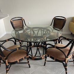 Rattan Dining Table And Chairs