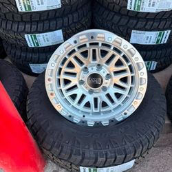 17" AXD Silver Wheels And Tires 265/70/17  Kumho
