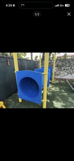 Crawl tunnel. Playground  crawl tube