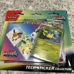 Prismatic Evolutions Tech Sticker Collection Sylveon Leafeon Glaceon
