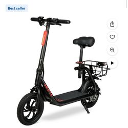 Hyper 36V Skute Commute 12" Seated Electric Scooter with Basket, 250W Motor, 13 Years+, Max Speed 15mph