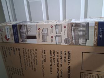 Brand New Oxford Baby Harper 4-in-1 Convertible Crib + Sealy 2-Stage Crib Mattress