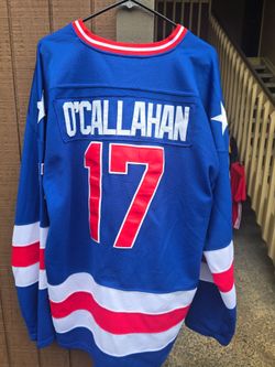 Hockey Jersey of USA 1980 Olympic Team Ice Hockey Jerseys X-Large 17#blue