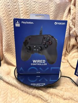 Nacon Wired Controller for PlayStation 4 PS4 and PC, Black