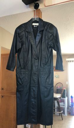 Women’s Vintage leather Floor Length Jacket