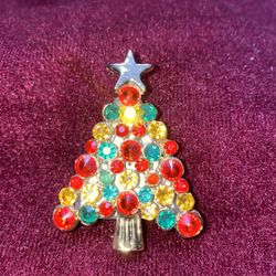 Light up Christmas Tree Brooch 