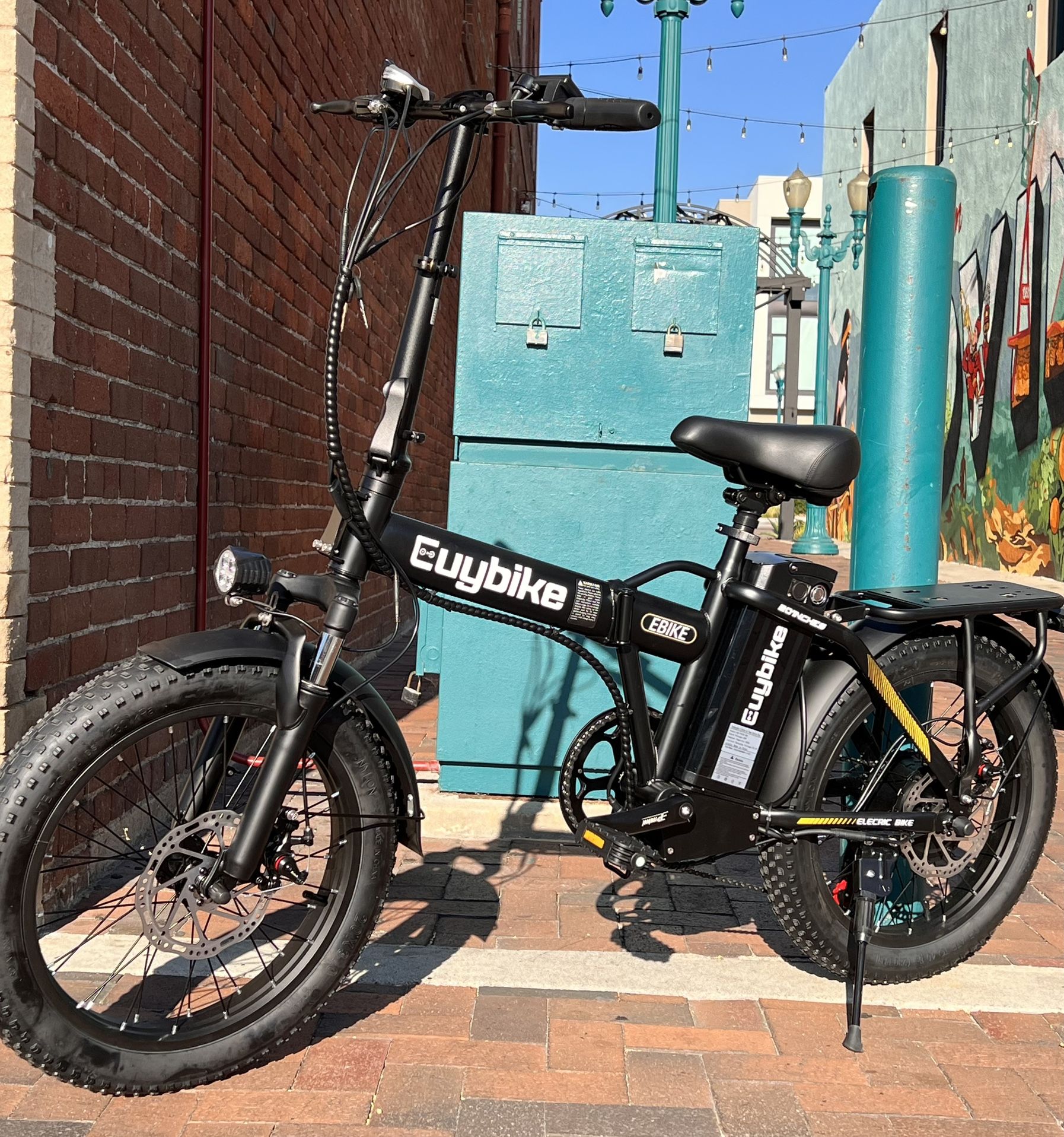 1000 Watt Folding Electric Bike Lightweight 20x3.0 Fat Tire, 20ah, 32mph, 50-80 Mile Range