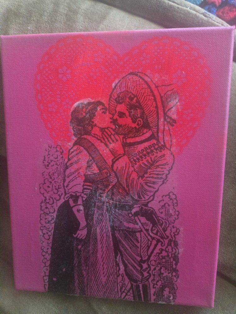 Amor Eterno Mexican Romantic Painting Chicano Valentine