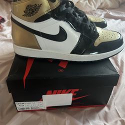 Mens Jordan 1 Gold Toe Sz 13