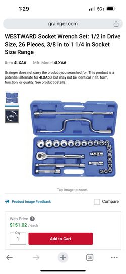 Westward 1/2” SAE Socket Set
