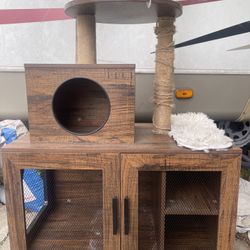Cat Tree Tower/Litter Box Enclosure 