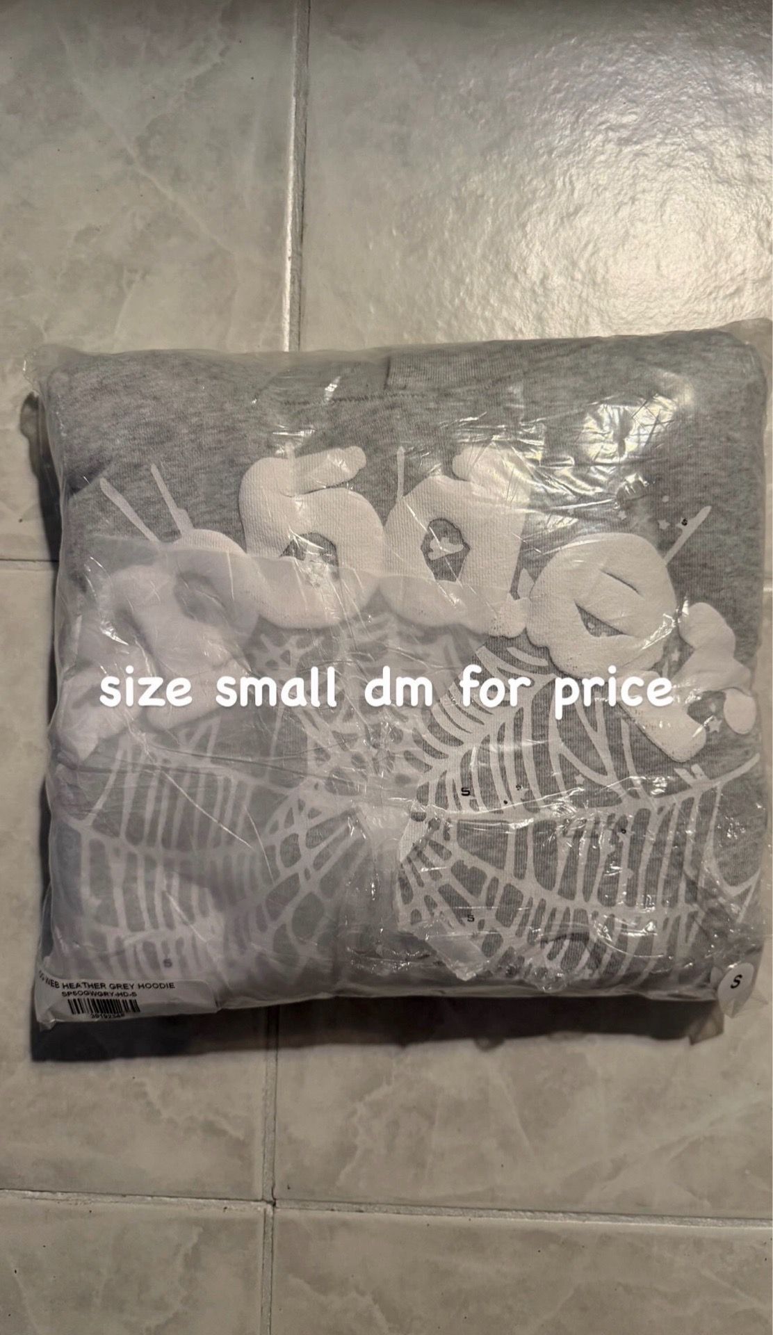 grey spider hoodie small