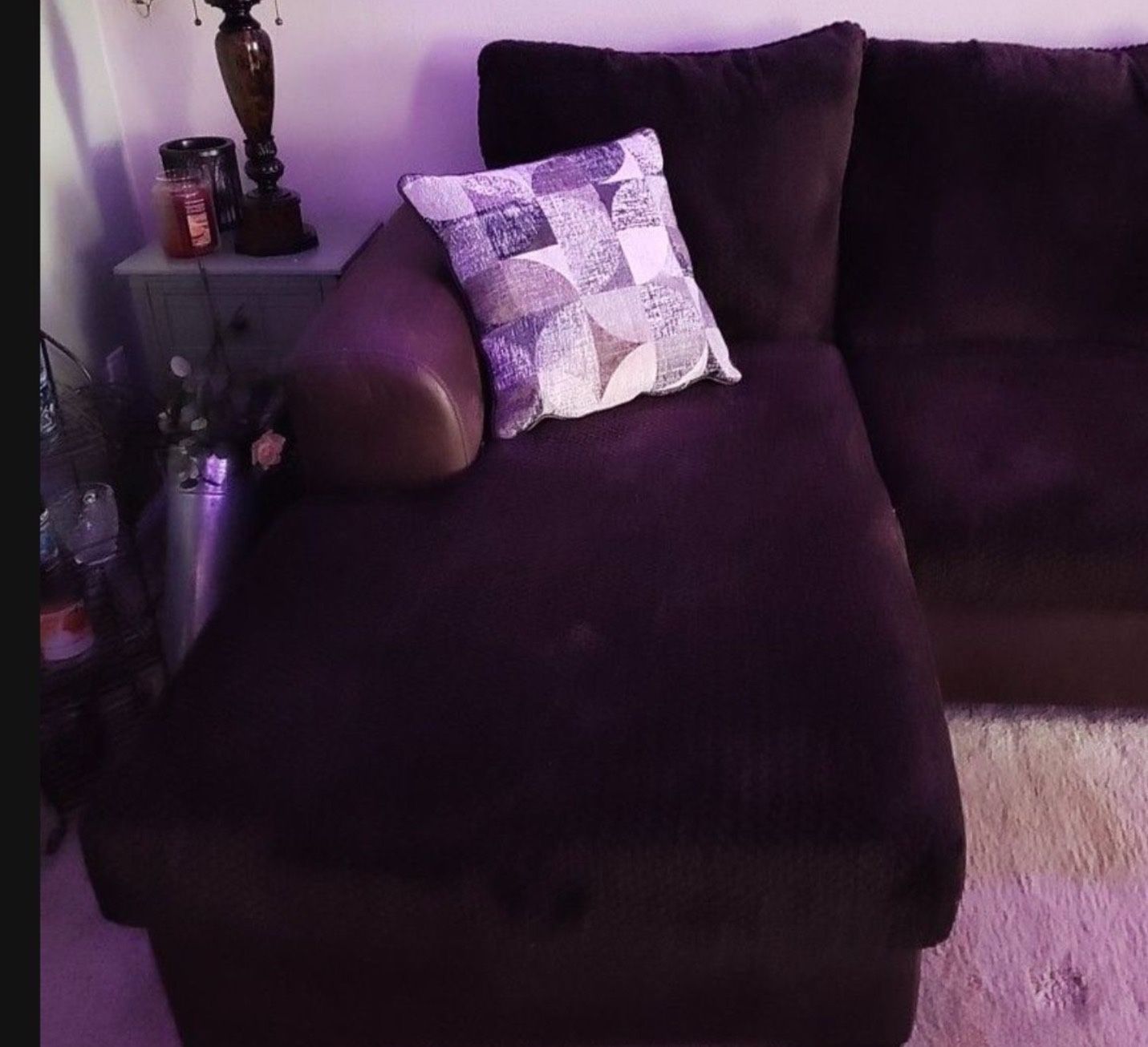 Beautiful Dark Brown Sectional