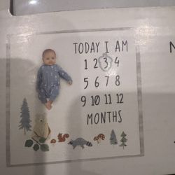 Monthly Milestone Blanket And Frame Set