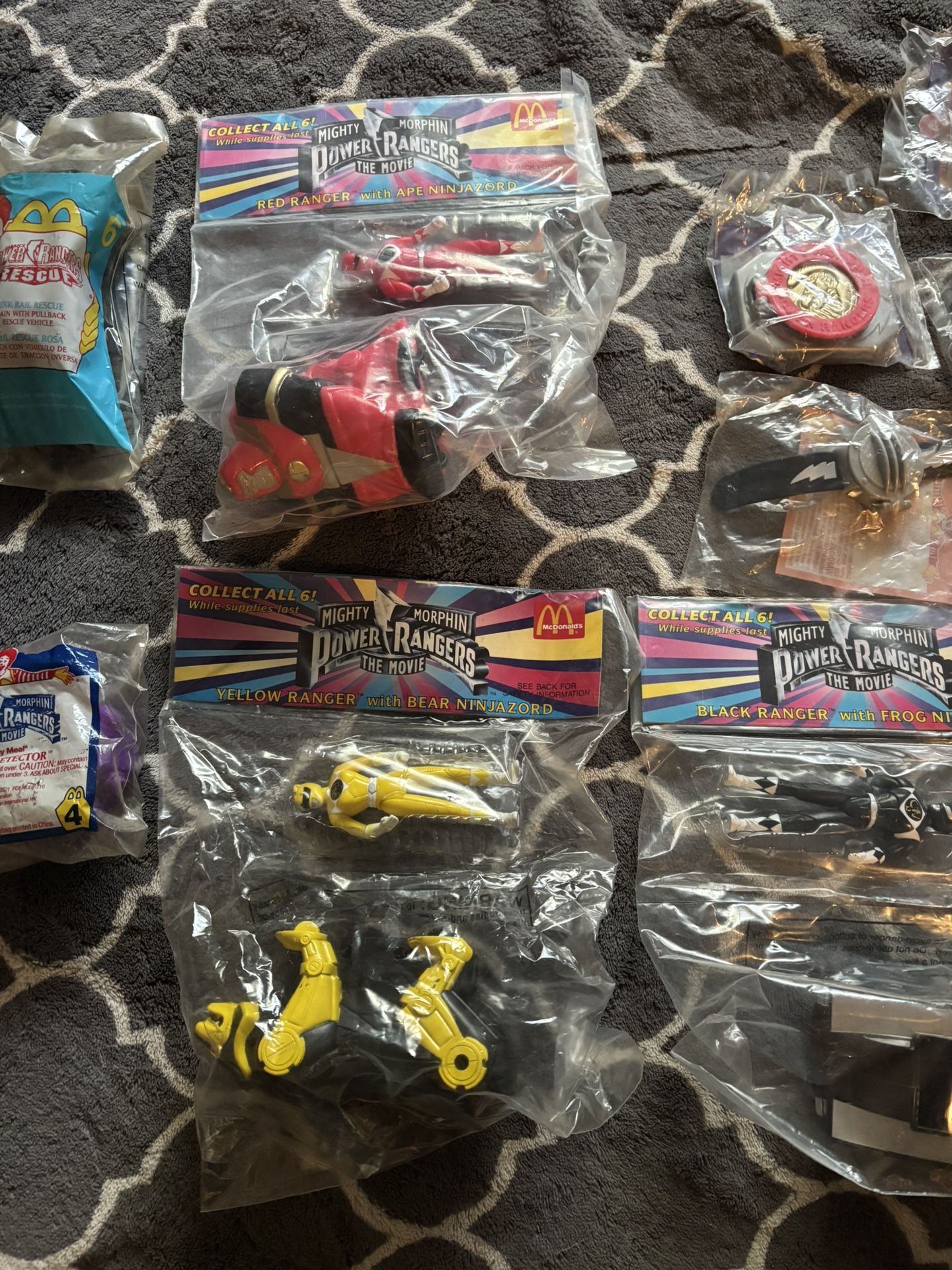 Vintage Power Rangers Toy Lot From McDonald’s 1995