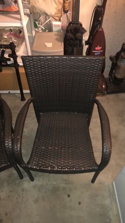 Wicker patio chairs
