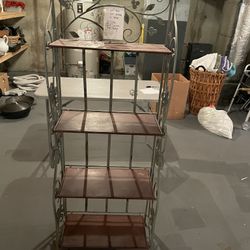 Sturdy 4 Shelf Folding Shelving Unit. - Great For Plants or Kitchen or Patio