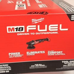 MILWAUKEE,  M18 FUEL18V Brushless Cordless 21MM DA Polisher w/ Variable Speed & Paddle