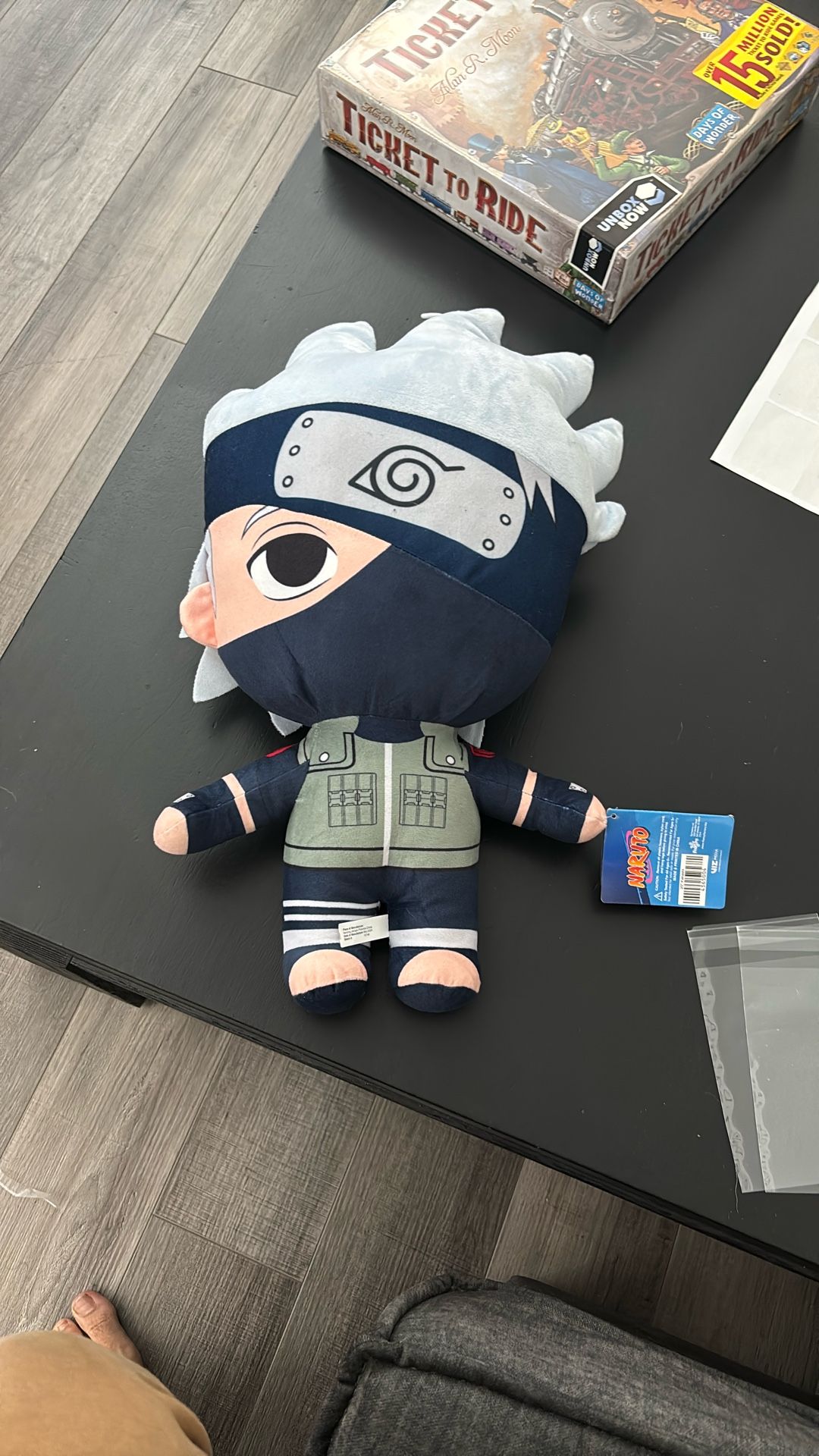 Kakashi 20’ plushie, NEW WITH TAGS