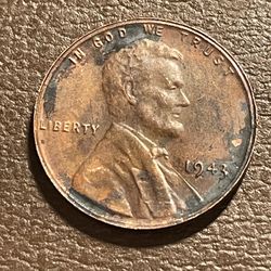 1943 US copper Penny 