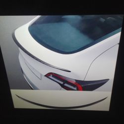 New Carbon Fiber Rear Spoiler Kit For Tesla Model Y 2020-2024 