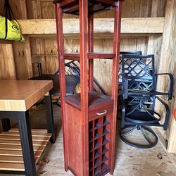 Wine rack with glass holder 