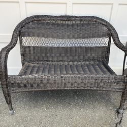 Wicker loveseat