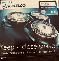 Philips Norelco HQ8 Replacement Men's Electric Shaver Heads with Dual Blades