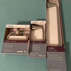 Brushed Nickel Finish 3 Piece Bathroom Set