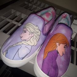 Little Girls Sz 3  Frozen Slip Ons