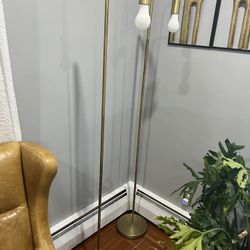 2 Gold Tall Lamps