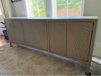 Modern wood sunburst sideboard/buffett